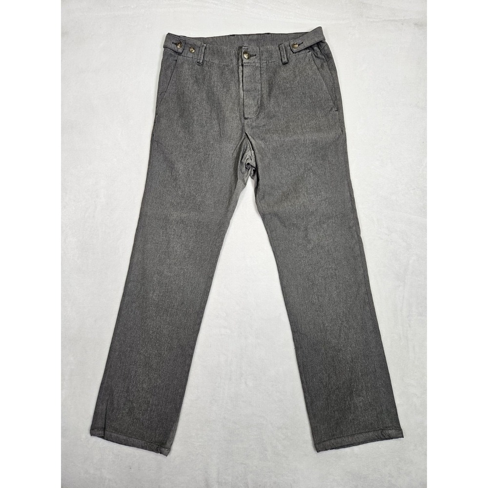 James Perse Men's Gray Pants 32x29 Stretch Trousers Button Fly Designer - Picture 2 of 10